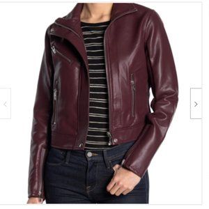 BLANKNYC Denim Women's Faux Leather Moto Jacket S L
